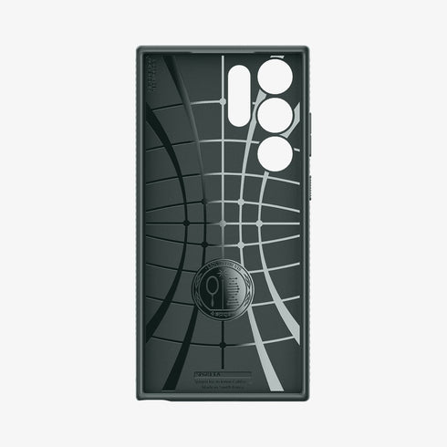 ACS05614 - Galaxy S23 Ultra Case Liquid Air in matte black showing the back